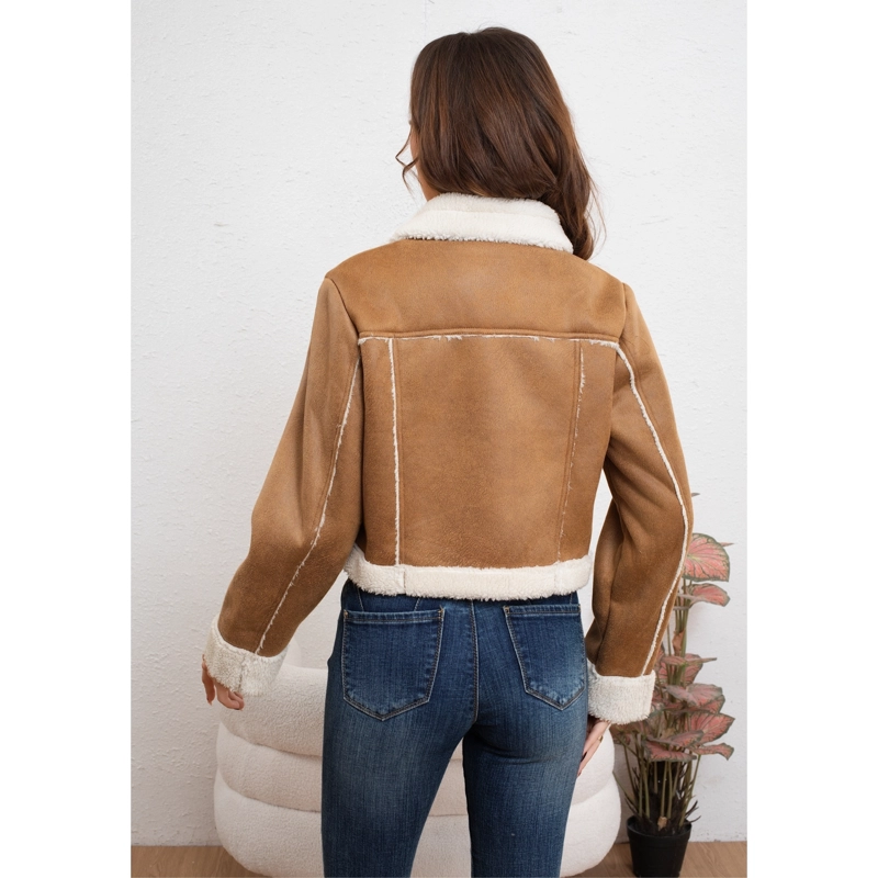 CHAQUETA AVIADORA MUJER FORRO INTERIOR CHIPORRO CUELLO SOLAPA 7040 - 4