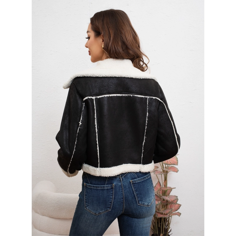 CHAQUETA AVIADORA MUJER FORRO INTERIOR CHIPORRO CUELLO SOLAPA 7040 - 4