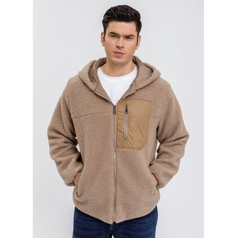 CHAQUETA CORDERITO HOMBRE PREMIUM CALIDAD PREMIUM GORRO CIERRE 6092 - 1