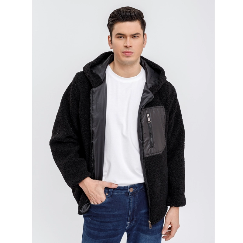 CHAQUETA CORDERITO HOMBRE PREMIUM CALIDAD PREMIUM GORRO CIERRE 6092 - 1