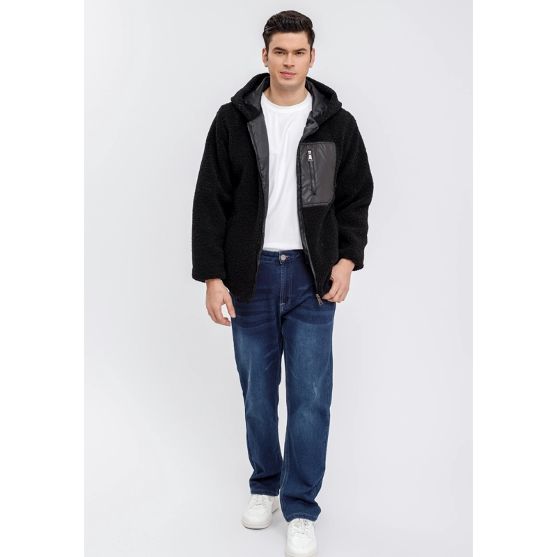CHAQUETA CORDERITO HOMBRE PREMIUM CALIDAD PREMIUM GORRO CIERRE 6092 - 2