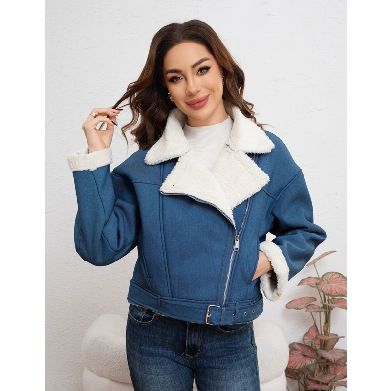 CHAQUETA PILOTO MUJER CHIPORRO CIERRES BOLSILLOS TIPO JEANS 7047 - 1
