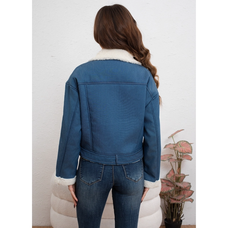 CHAQUETA PILOTO MUJER CHIPORRO CIERRES BOLSILLOS TIPO JEANS 7047 - 4