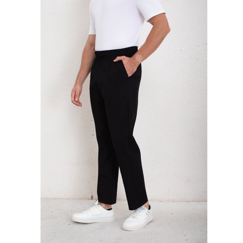 PANTALON DE VESTIR HOMBRE TIPO LINO CASUAL VERANO LISO 7147 - 3