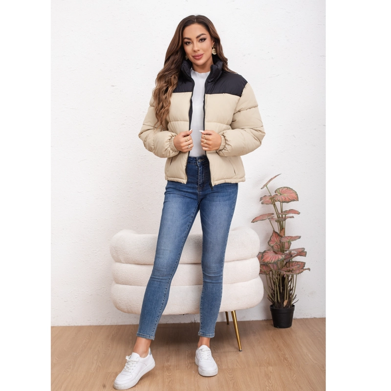 CHAQUETA PUFFER MUJER PARKA IMPERMEABLE ACOLCHADA INVIERNO 0009 - 2