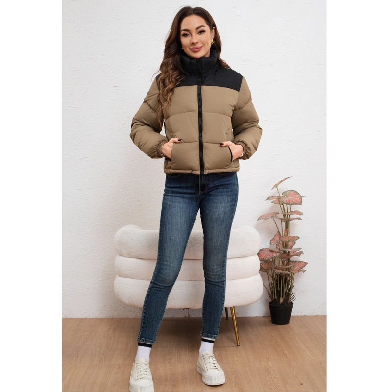 CHAQUETA PUFFER MUJER PARKA IMPERMEABLE ACOLCHADA INVIERNO 0009 - 2