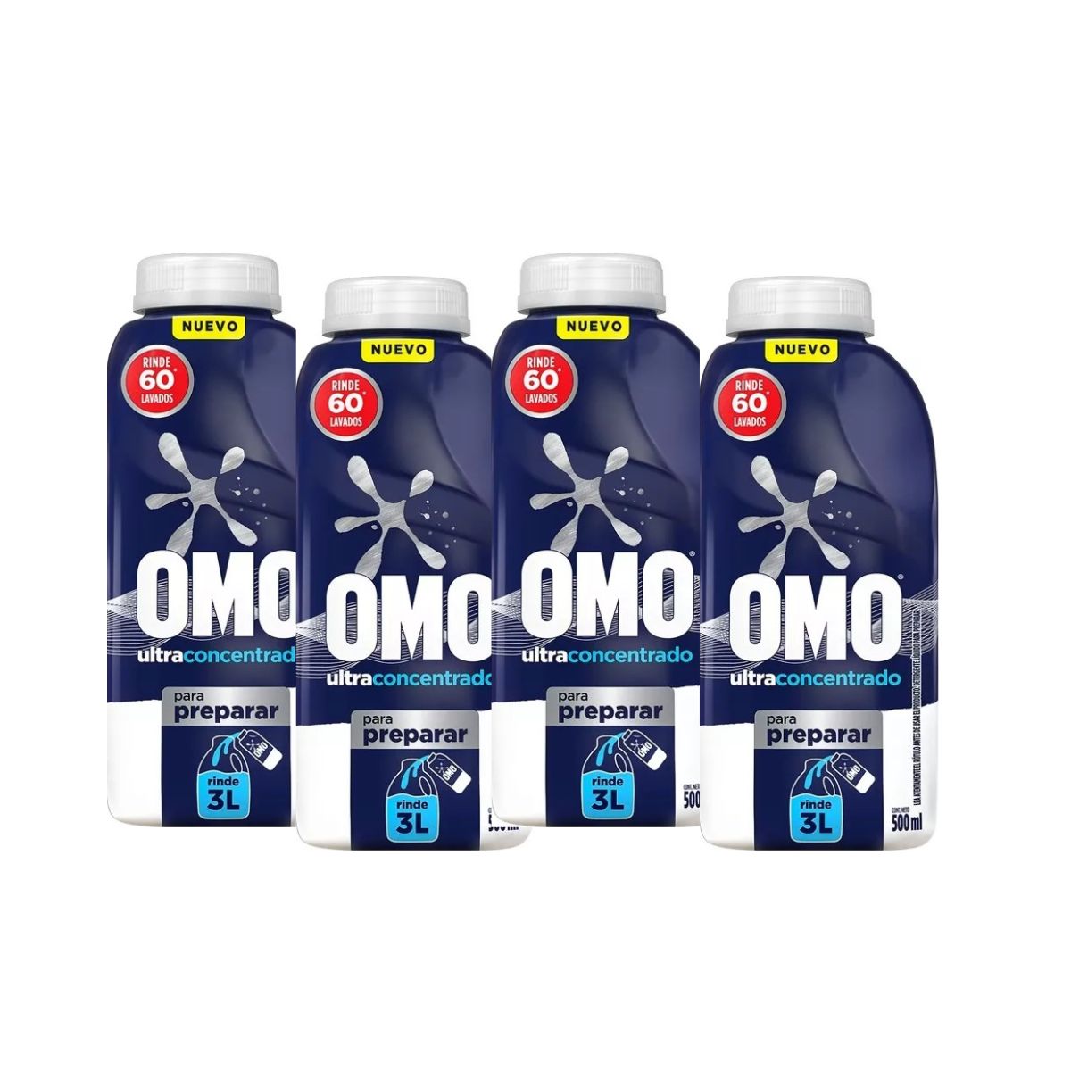 DETERGENTE ROPA LÍQUIDO OMO 500 ML 4 UN ULTRA CONCENTRADO FÓRMULA AVANZADA - 1
