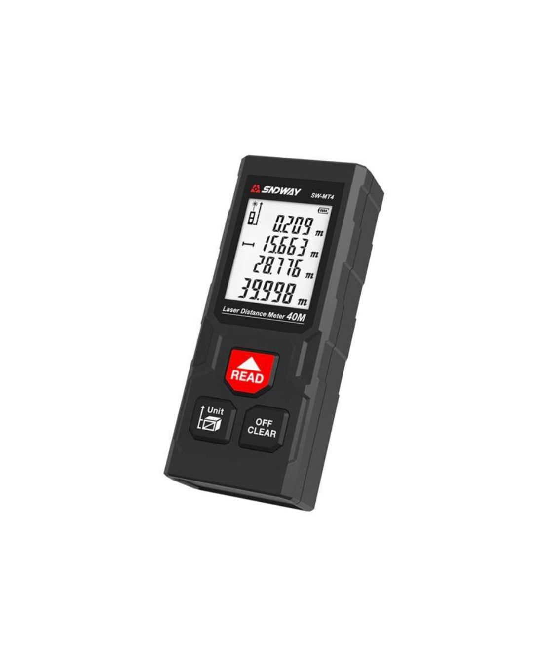 MEDIDOR LÁSER SNDWAY SW MT4 PRECISIÓN Y ALCANCE 40 M ROJO - 1