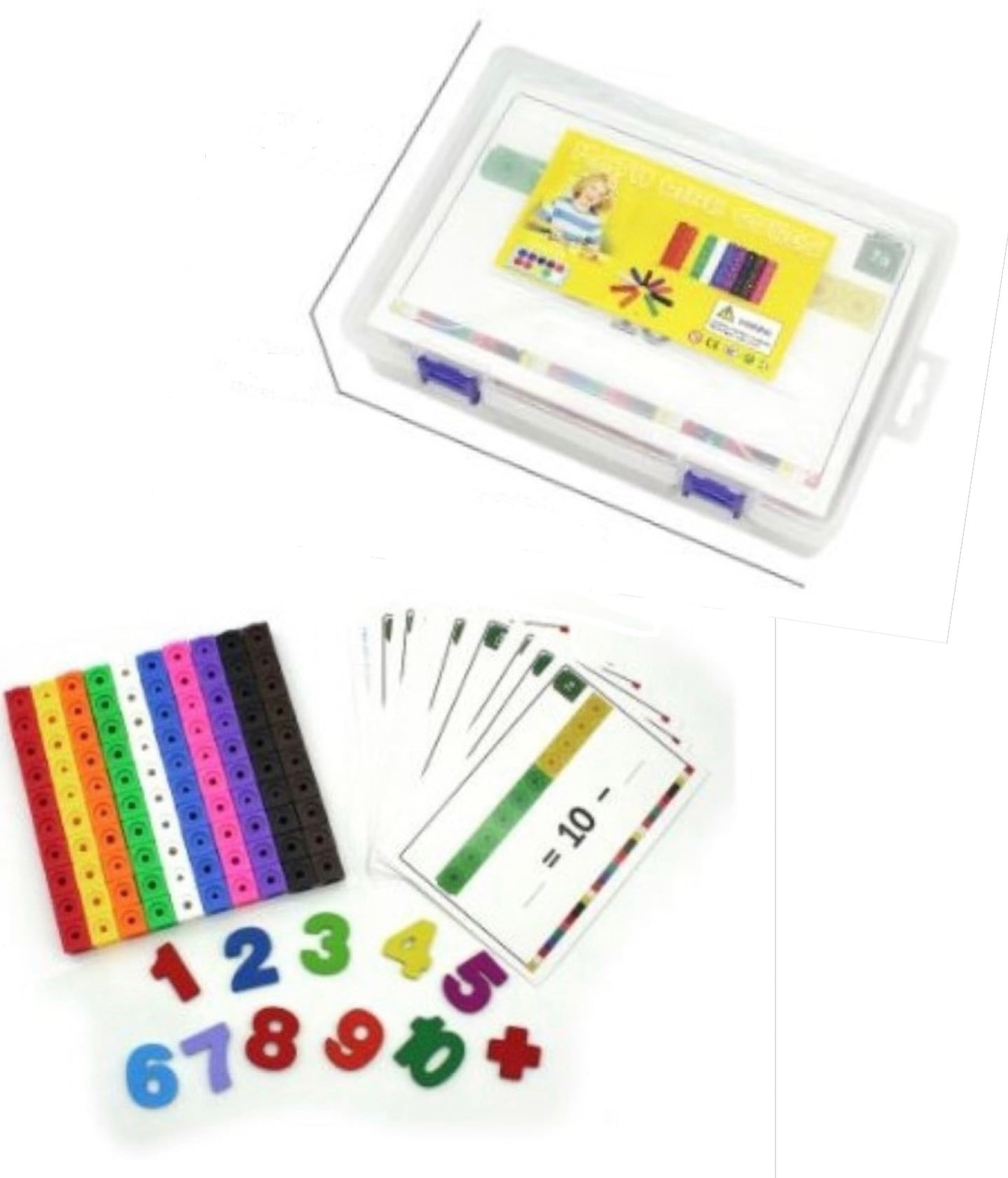 CUBOS MULTIENCAJE MATEMÁTICA GEOMETRÍA PATRONES CAJA PLÁSTI+ - 1