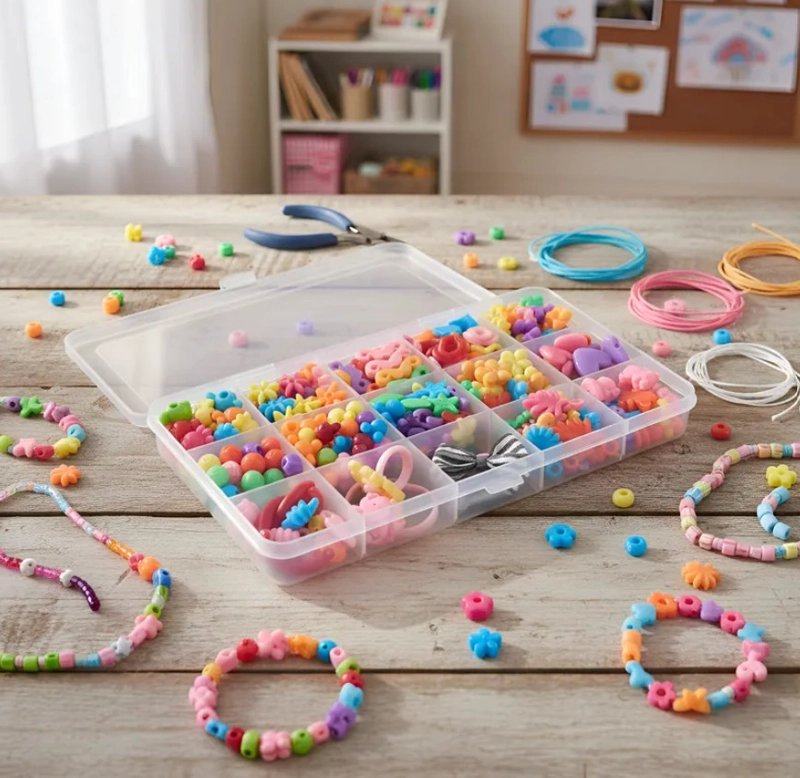 SET B JUEGO DIDÁCTICO MANUALIDAD COLLARES PULSERA BISUTERÍA - 5