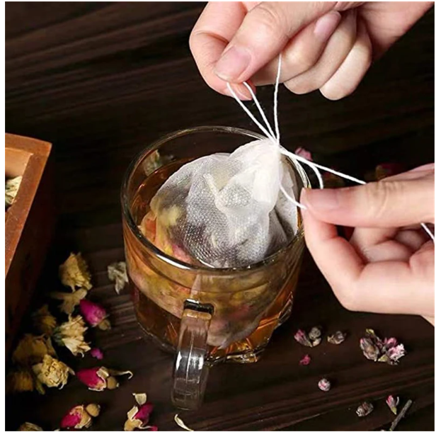 100 BOLSITAS DE TÉ, INFUSIÓN, CAFÉ, ECOLÓGICO, 5,5*7 CMS - 9