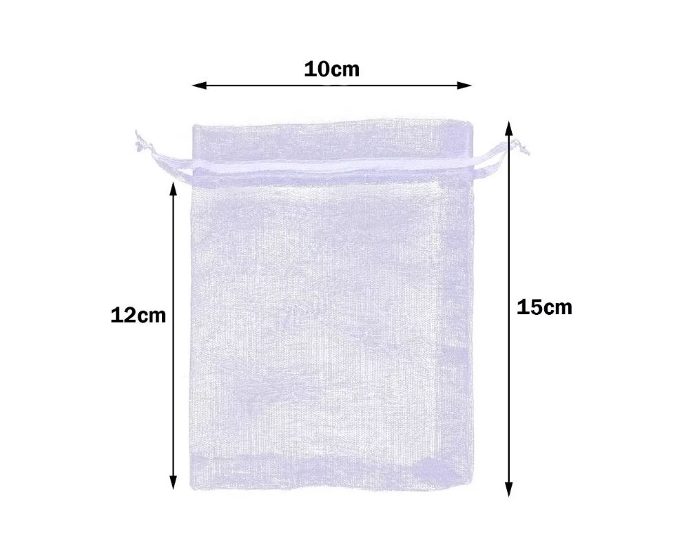 50 BOLSAS DE ORGANZA 10 X 15 CMS BLANCAS +REGALO - 8