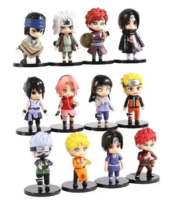 12 FIGURAS NARUTO SASUKE + REGALO - 2