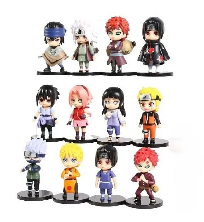 12 FIGURAS NARUTO SASUKE + REGALO - 3