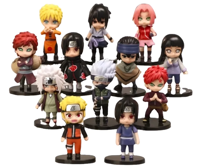 12 FIGURAS NARUTO SASUKE + REGALO - 6