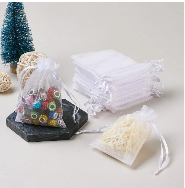 25 BOLSAS DE ORGANZA GRANDES 17 X 23 CMS. BLANCAS - 4