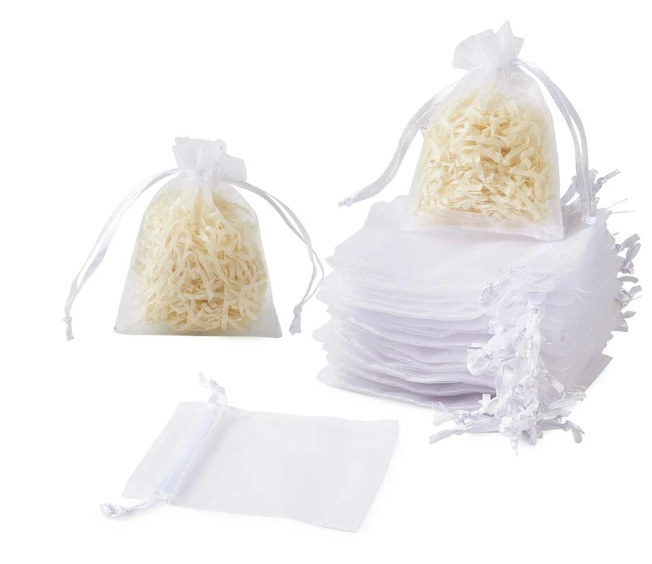 25 BOLSAS DE ORGANZA GRANDES 20 X 30 CMS. BLANCAS - 6