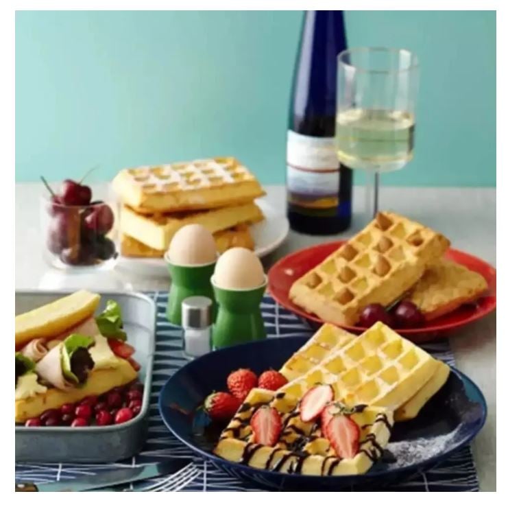 MOLDES DE SILICONA RECTANGULAR PARA WAFFLES GOFRES - 4