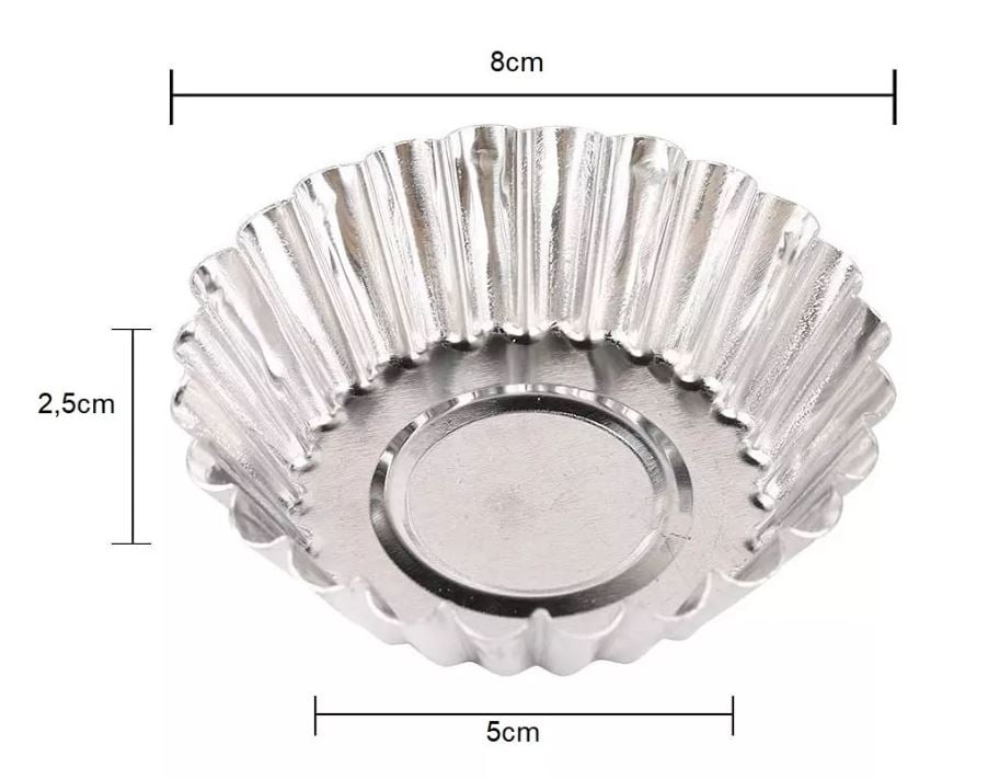 PACK SET KIT 6 MOLDES DE ALUMINIO MINI TARTALETA O MINI PIE - 2