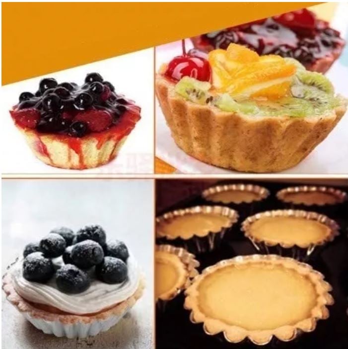 PACK SET KIT 6 MOLDES DE ALUMINIO MINI TARTALETA O MINI PIE - 4
