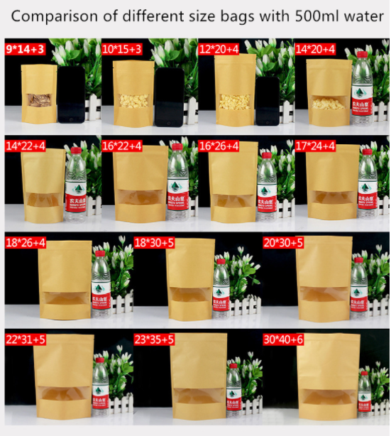 50 BOLSAS DE PAPEL KRAFT 18X30+5 CMS, RESELLABLES - 6
