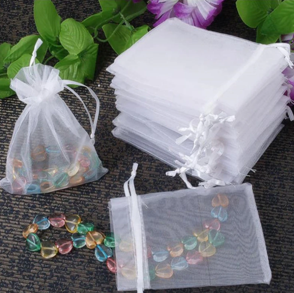 50 BOLSAS DE ORGANZA 11 X 16 CMS. BLANCAS - 6