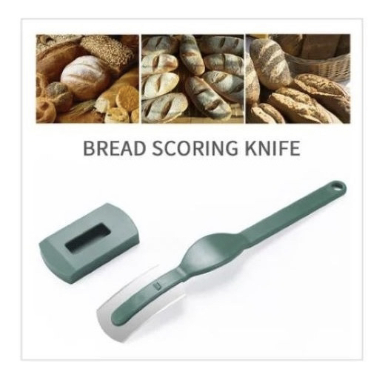GREÑADOR CORTADOR DE PAN CON CUBIERTA PROTECTORA PARA HOJA - 1