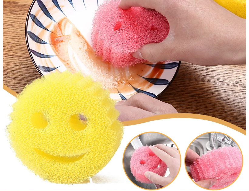 ESPONJA MÁGICA CARITA FELIZ RAÍZ LUFA MULTIUSO COCINA BAÑOS - 1