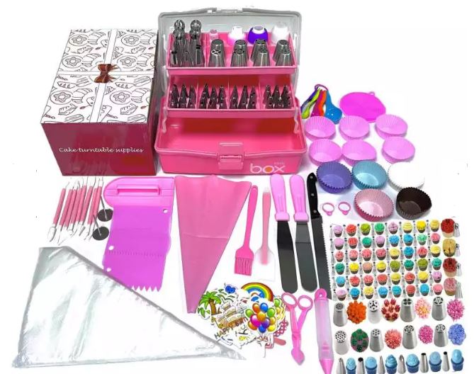 SET KIT DE REPOSTERÍA DECORACIÓN 359 PIEZAS MALETA 3 NIVELES - 1