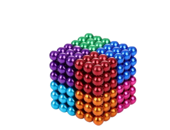CUBO MAGNÉTICO 216 BOLITAS 5MM MUTICOLOR - 1