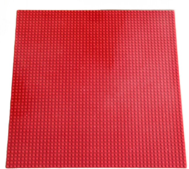 PLACA BASE COMPATIBLE CON LEGO 40 CM 50X50 PUNTOS ROJO - 1