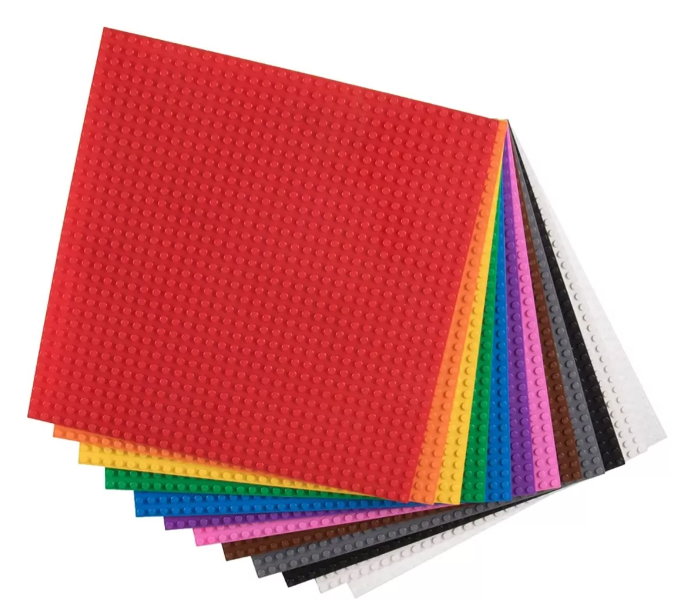 PLACA BASE COMPATIBLE CON LEGO 40 CM 50X50 PUNTOS ROJO - 2