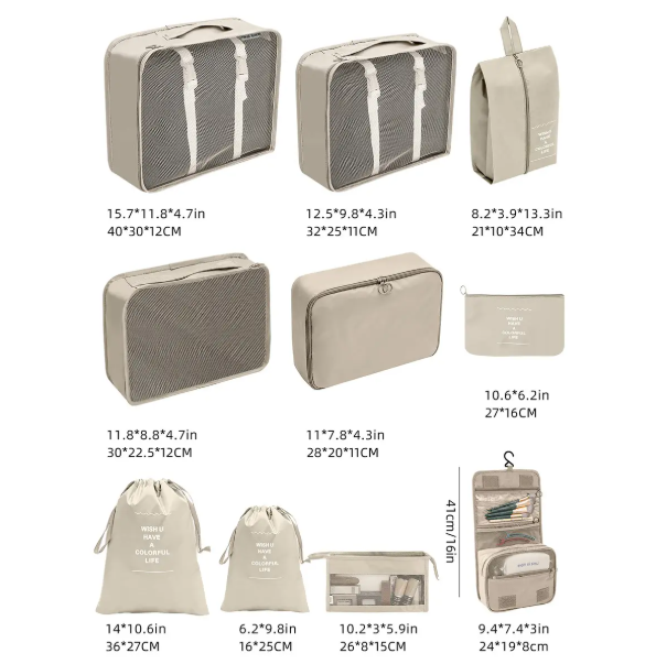 SET ORGANIZADOR DE EQUIPAJE EN BOLSOS O MALETAS - 1
