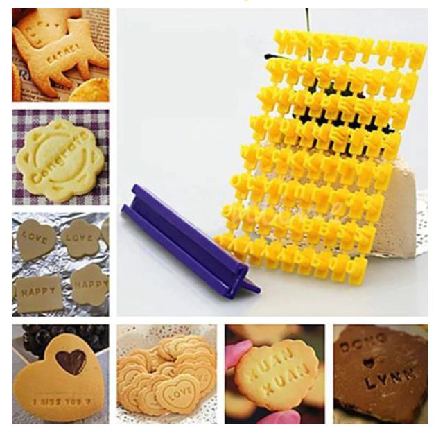 MOLDES LETRAS NUMEROS PARA ESCRIBIR SOBRE GALLETAS Y FONDANT - 4