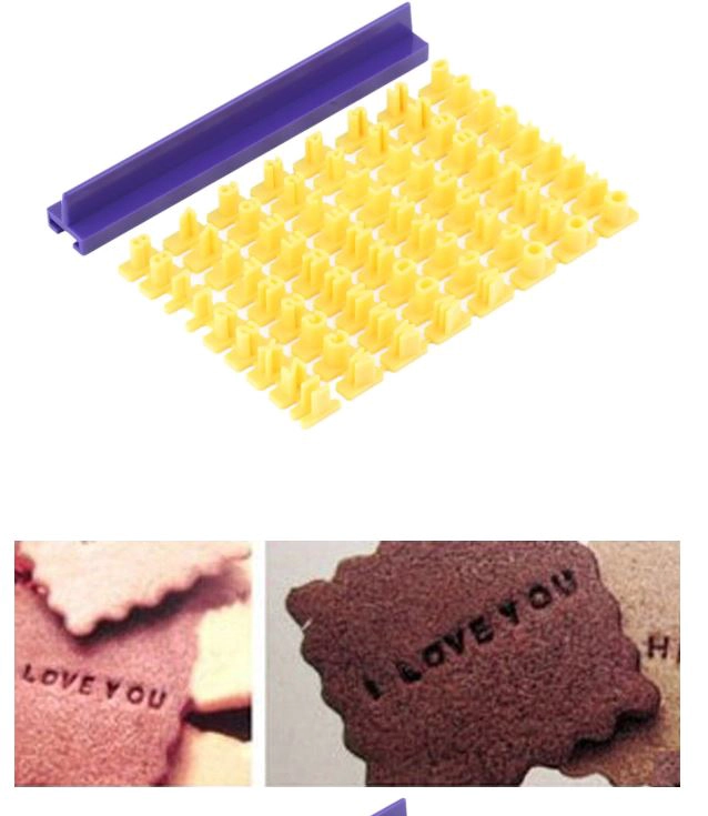 MOLDES LETRAS NUMEROS PARA ESCRIBIR SOBRE GALLETAS Y FONDANT - 6