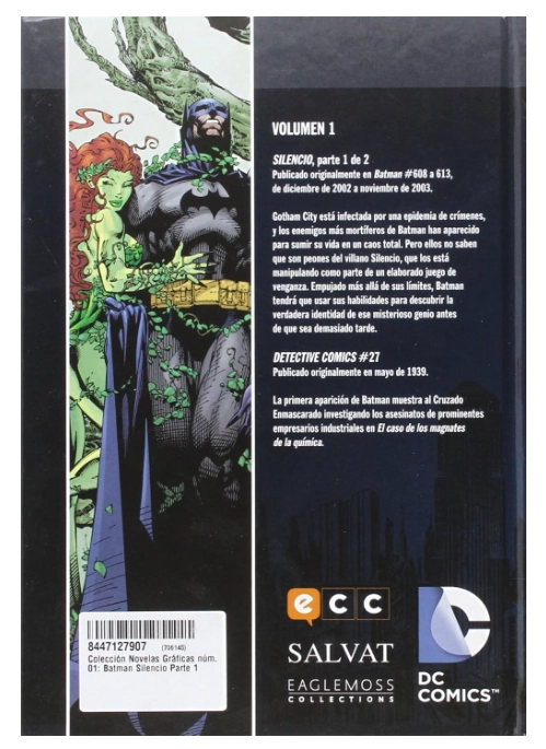 DC COMICS COLECCION NOVELDC COMICS COLECCION NOVELAS GRAFICAS BATAS GRAFICAS BATMAN SILENCIO PARTE 1 - 2