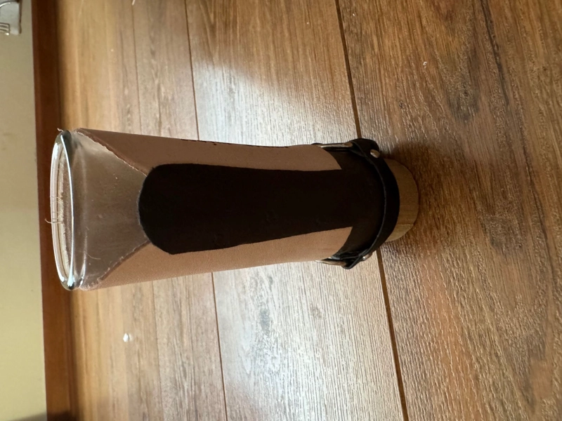 VASO SHOT TEQUILERO CON BOTA FORRO CUERO ORIGINAL MEXICANO E - 4