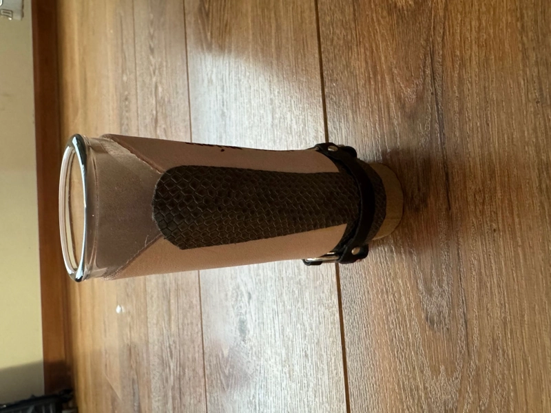 VASO SHOT TEQUILERO CON BOTA FORRO CUERO ORIGINAL MEXICANO F - 4
