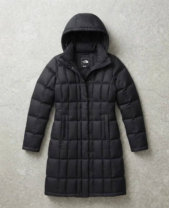 PARKA THE NORTH FACE IMPERMEABLE LARGA CON GORRO NEGRA POCO USO - 1
