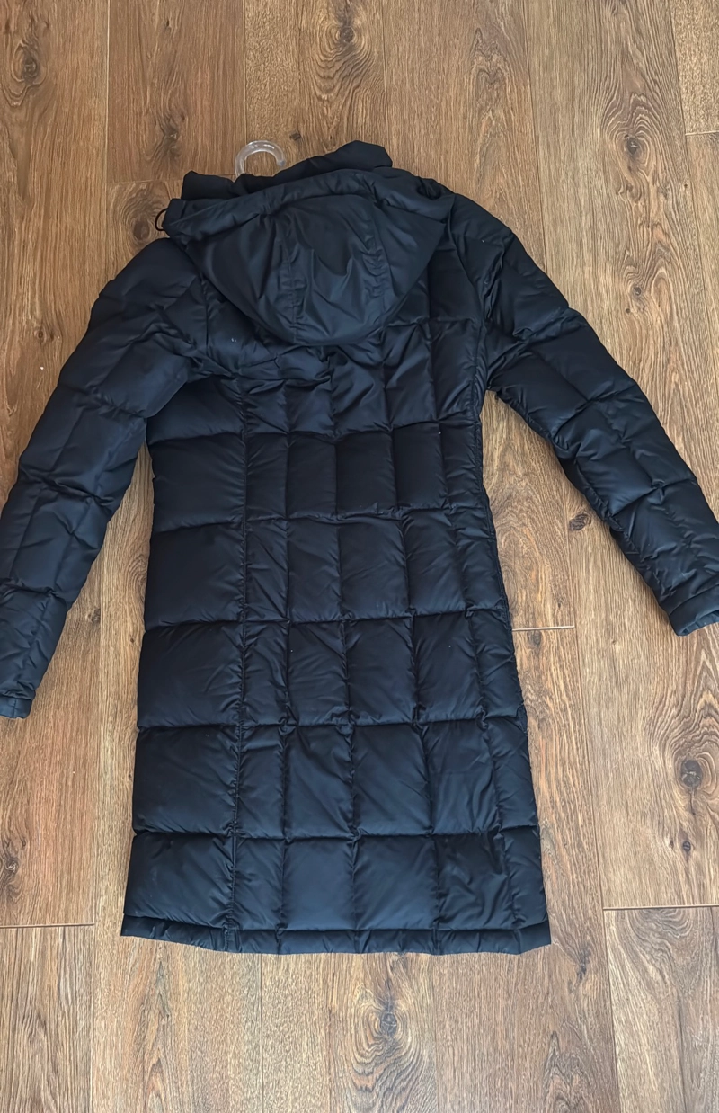 PARKA THE NORTH FACE IMPERMEABLE LARGA CON GORRO NEGRA POCO USO - 3