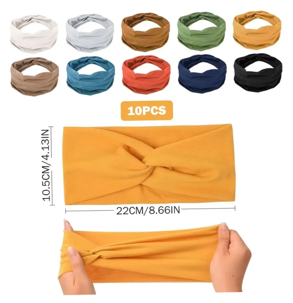 DIADEMA O CINTILLO ANCHOS ANTIDESLIZANTES PARA DEPORTE Y YOGA  ALEATORIO - 5
