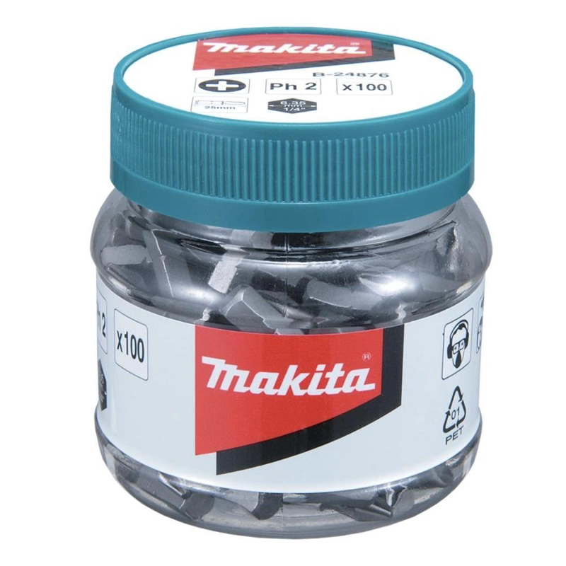 SET PUNTAS ATORNILLAR PH2 (100 PCS/SET) - B-24876 (MAKITA) - 2