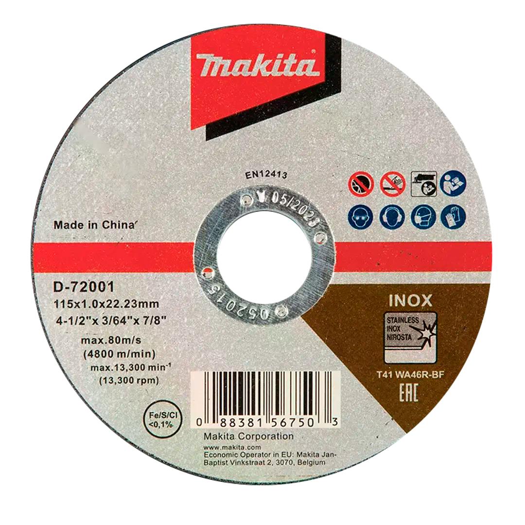 DISCO CORTE ACERO INOX 4 1/2''X1MM - MAKITA - 2