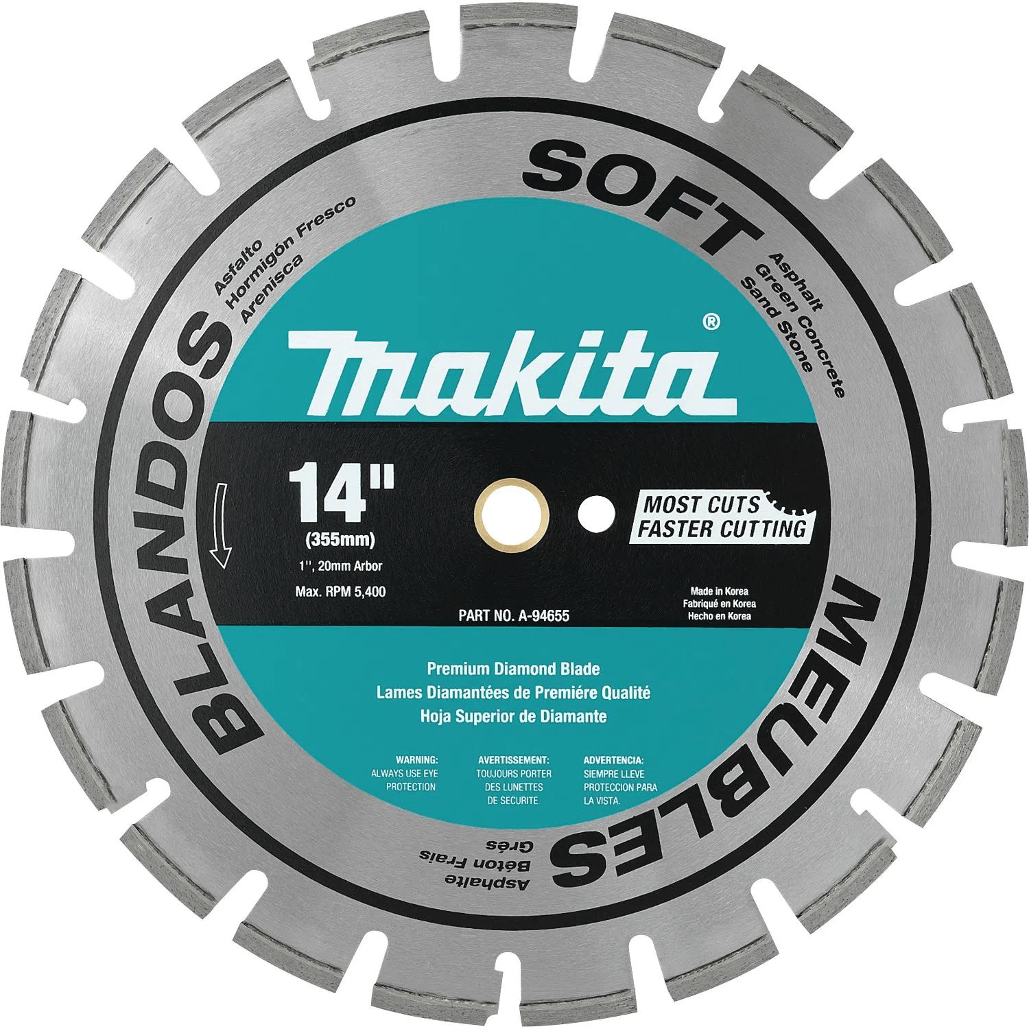 DISCO DIAMANTADO 14' ASFALTO Y HORMIGÓN NUEVO MAKITA - 1