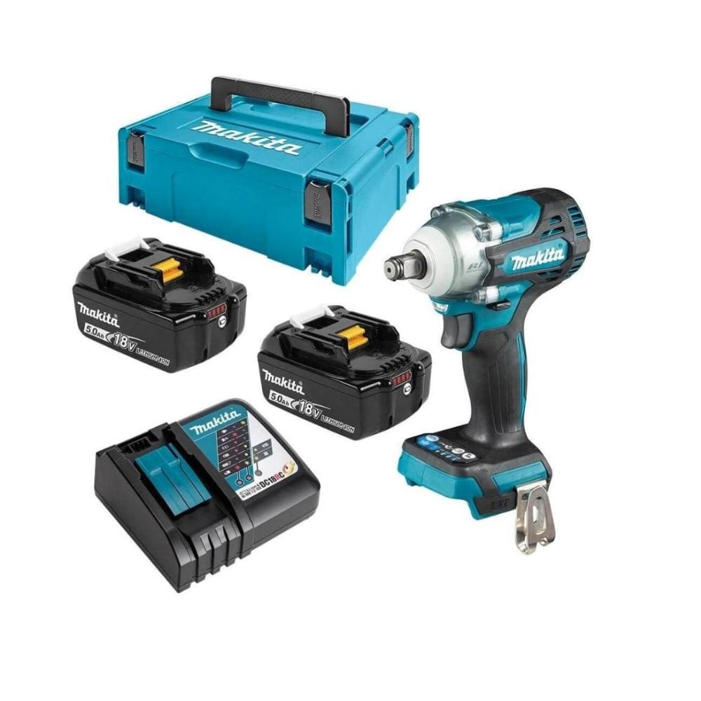 LLAVE IMPACTO 18V + BAT. + CARG. + MAKPAC DTW300RTJ MAKITA - 1