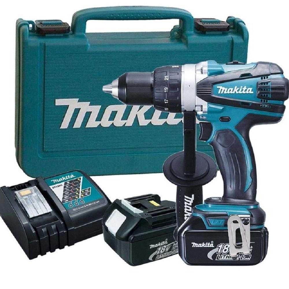 TALADRO ATOR. INAL. 18V+2 BAT+CARG+MAKPAC DDF458RFE MAKITA - 1