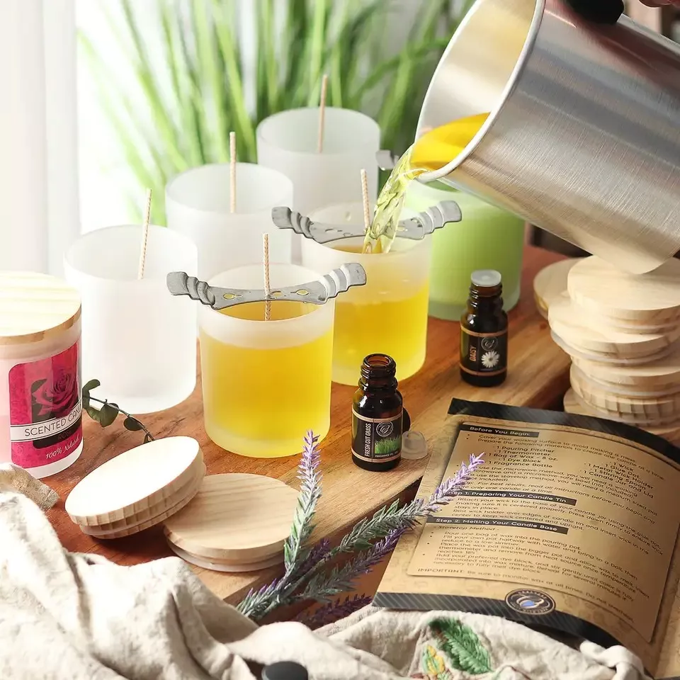 KIT DE FABRICACIÓN DE VELAS DIY (CERA SOYA + AROMAS ) - 5