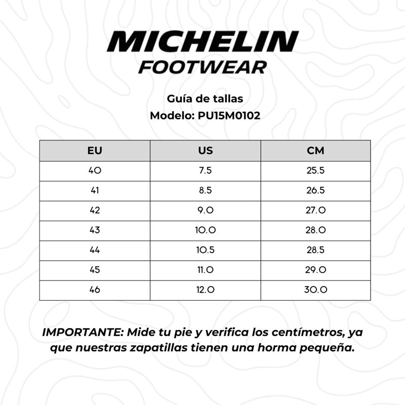 ZAPATILLA URBANA CASUAL NEGRO GRIS HOMBRE MICHELIN PU15 - 9