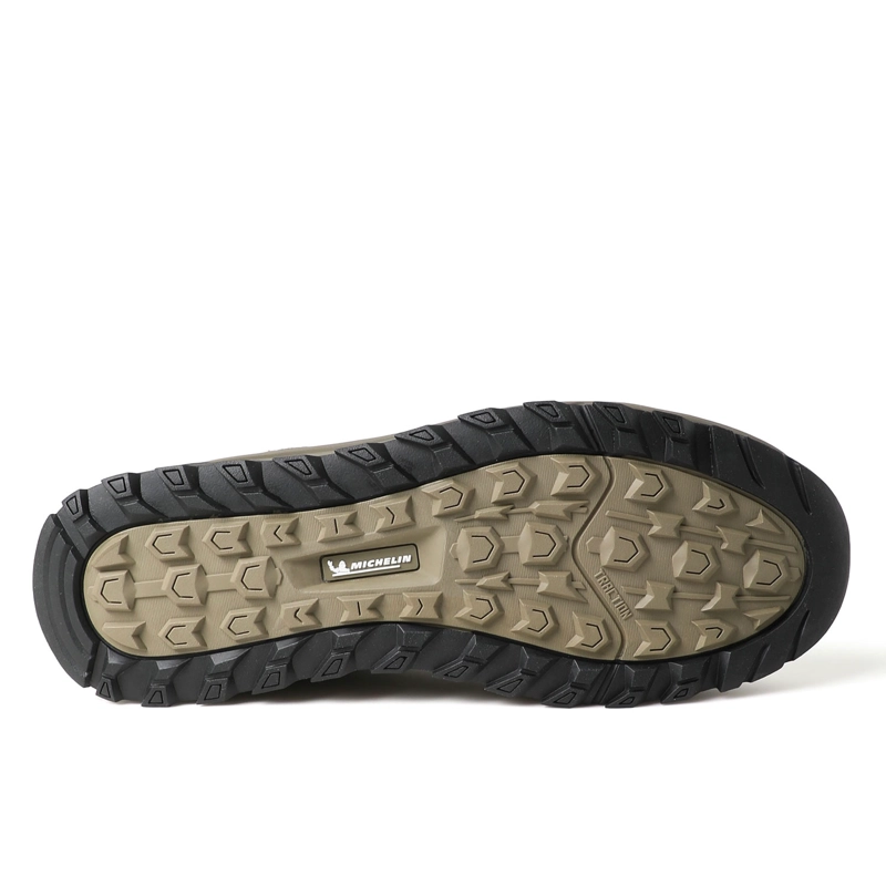 ZAPATILLA BOTIN SENDERISMO HOMBRE CAQUI NEGRO MICHELIN DR37 - 2