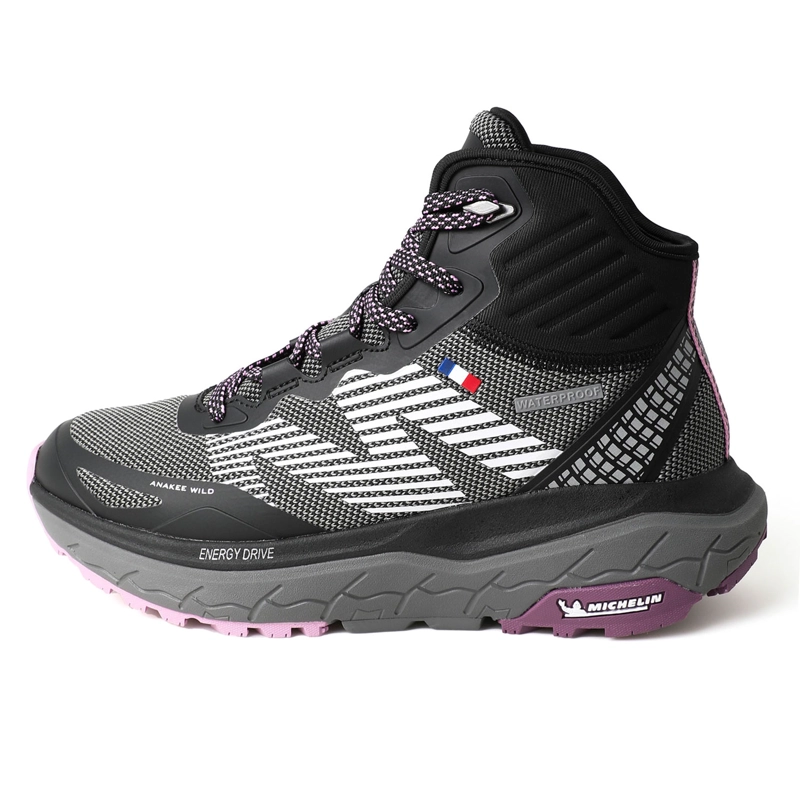 BOTIN IMPERMEABLE CAÑA ALTA NEGRO ROSA MUJER MICHELIN AW06 - 3